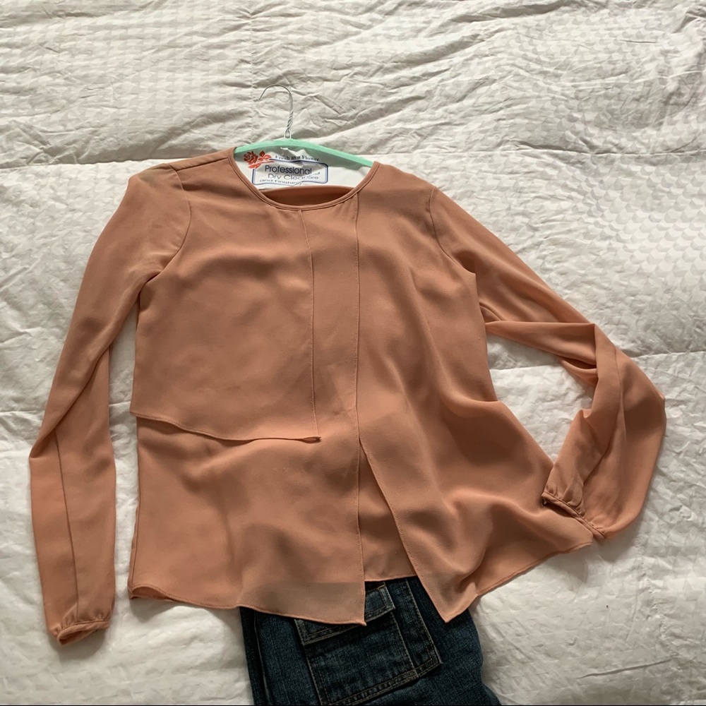 Long sleeve mauve dress shirt